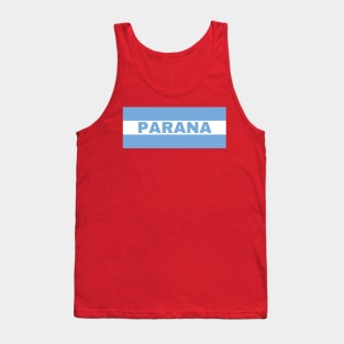 Parana City in Argentine Flag Colors Tank Top